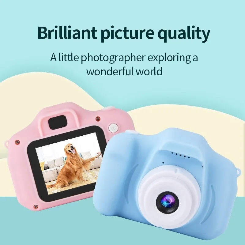 Mini Cámara 📷 Digital Fotos Videos Para Niños Celeste