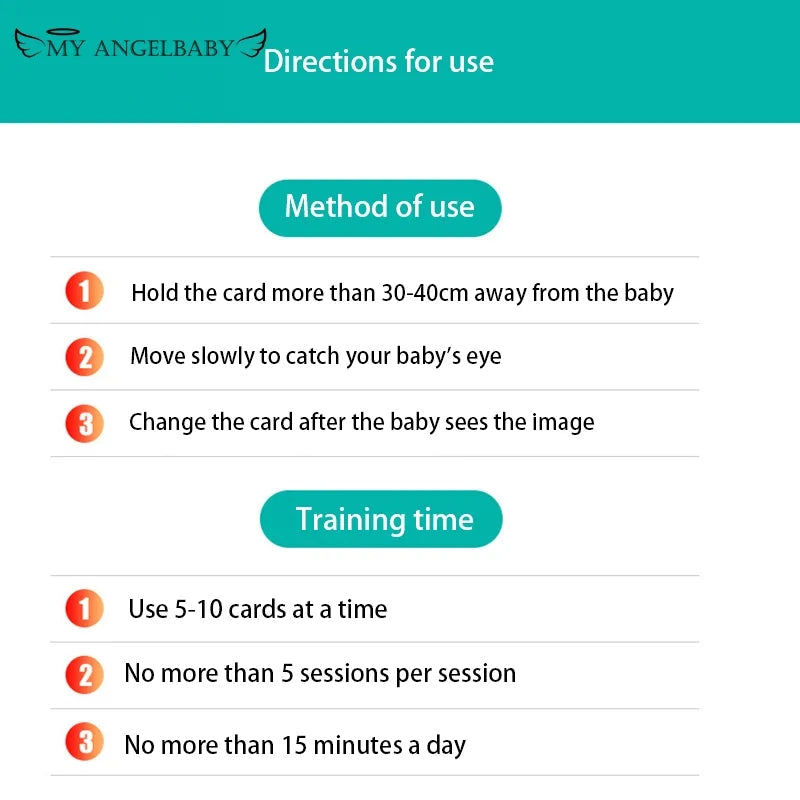 Tarjetas de Estimulacion Visual Sensoriales Montessori 0 - 3 Meses