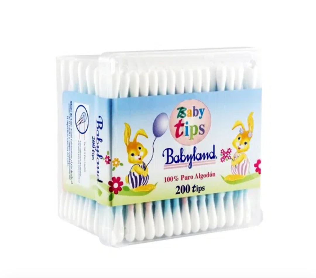 Tips Cotonitos Varitas de Algodón Babyland 200uds.