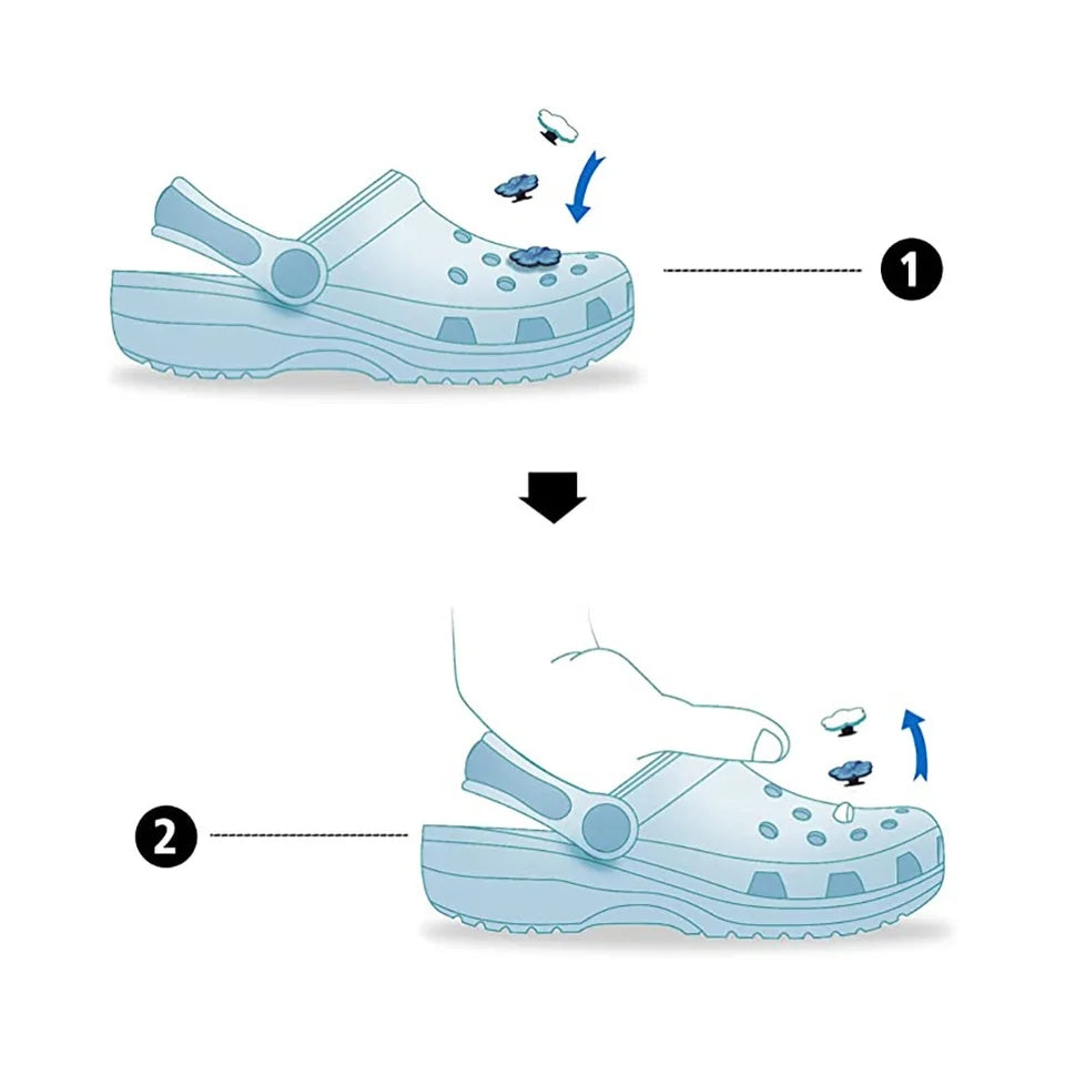 Dijes Charms Pins de Monitos Animados para Zapatos Crocs 25uds.