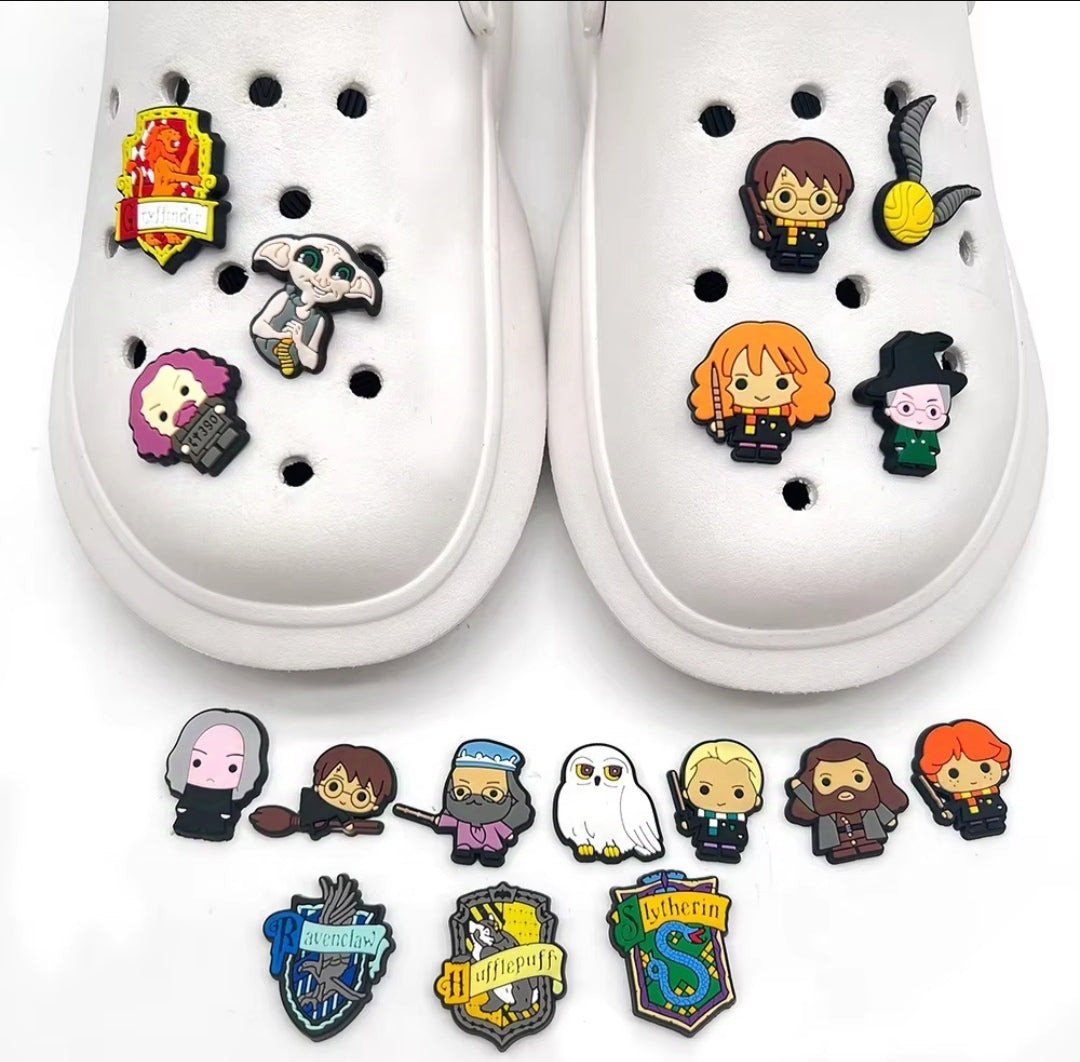 Dijes Charms Pins para Zapatos de Harry Potter 17uds.