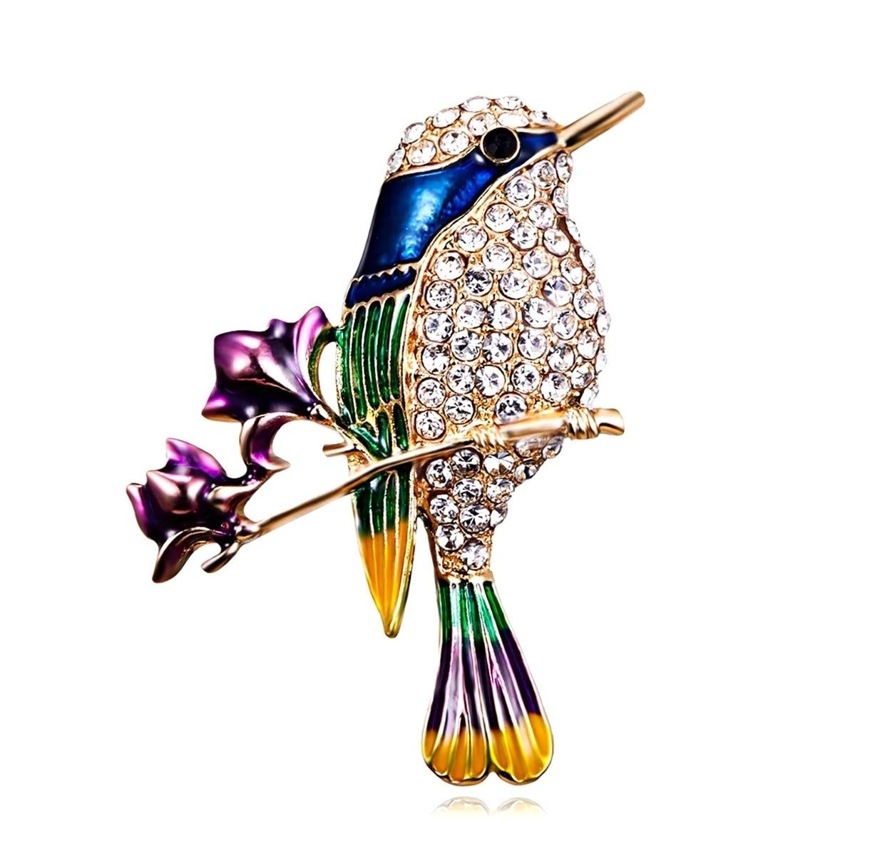 Pin Broche Alfiler Insignia de Metal Para Ropa de Picaflor Colibri