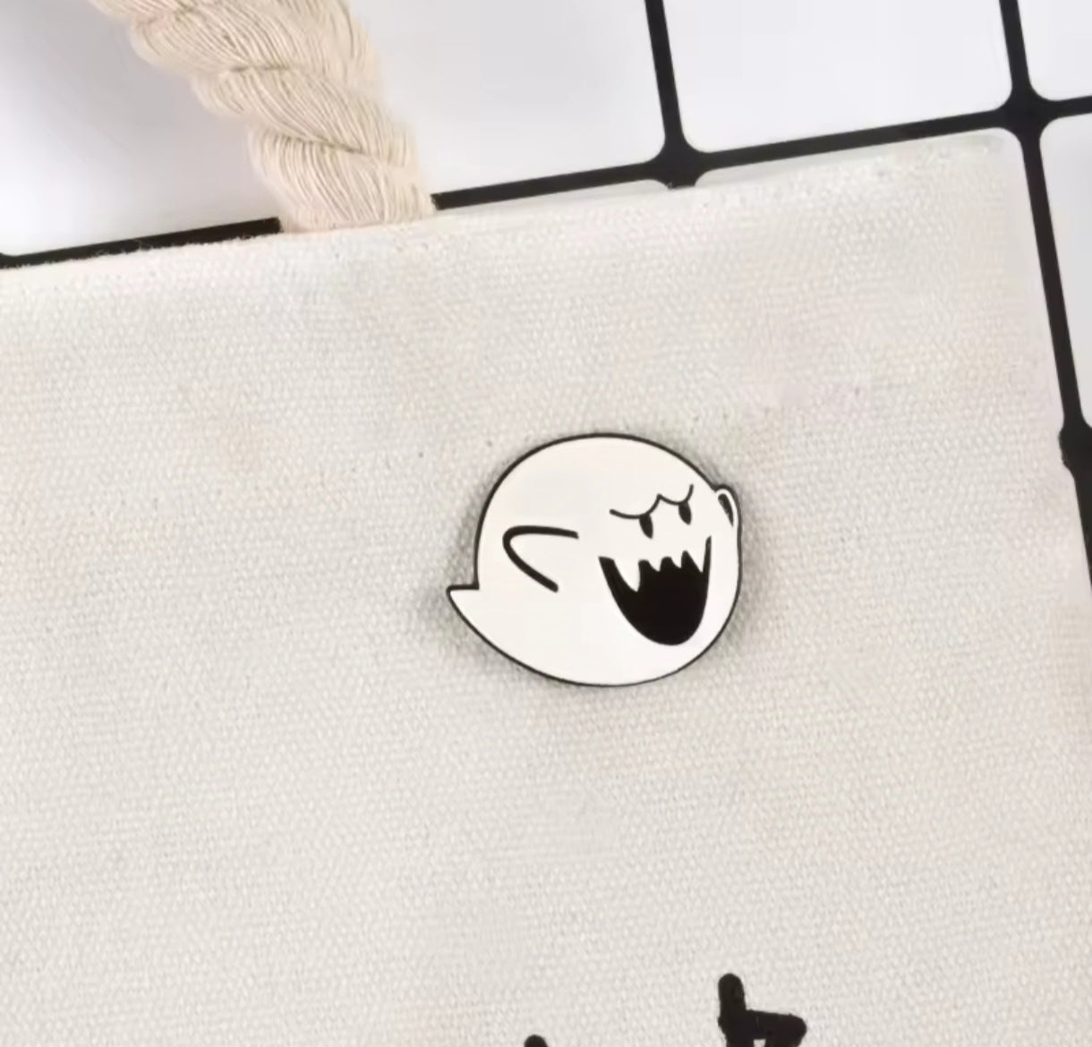 Pin Broche Alfiler Insignia de Metal Para Ropa de Fantasma Boo
