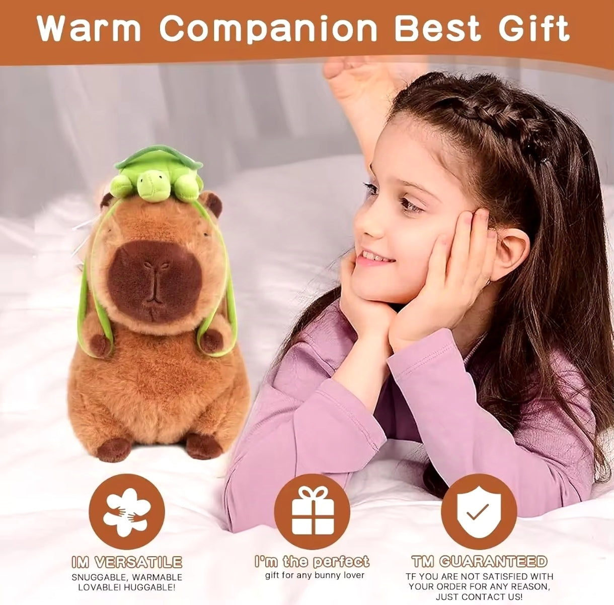 Peluche Muñeco de Capybara con Mochila Tortuga