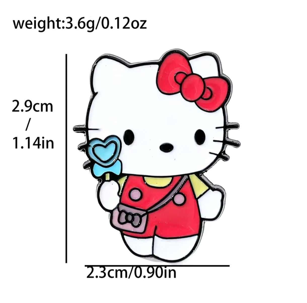 Pins Broches Alfileres Insignias de Metal Para Ropa de Hello Kitty 5uds.