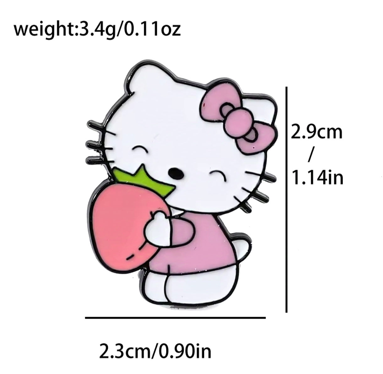 Pins Broches Alfileres Insignias de Metal Para Ropa de Hello Kitty 5uds.