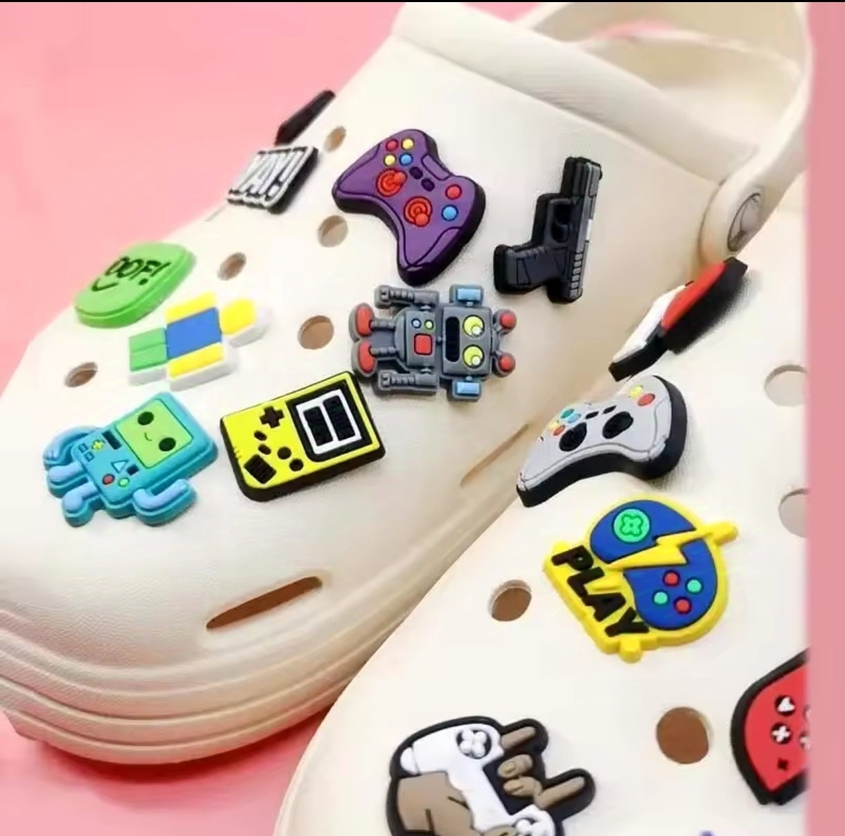 Dijes Charms Pins Gamers para Zapatos Crocs 21uds.