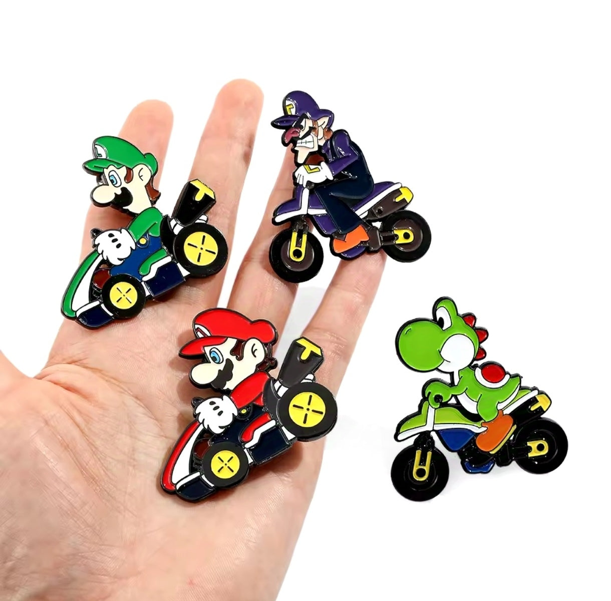 Pins Broches Alfileres Insignias de Metal Para Ropa de Mario Kart 4uds.