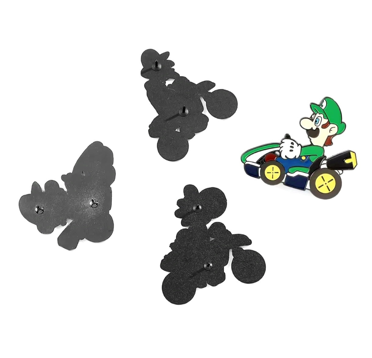 Pins Broches Alfileres Insignias de Metal Para Ropa de Mario Kart 4uds.