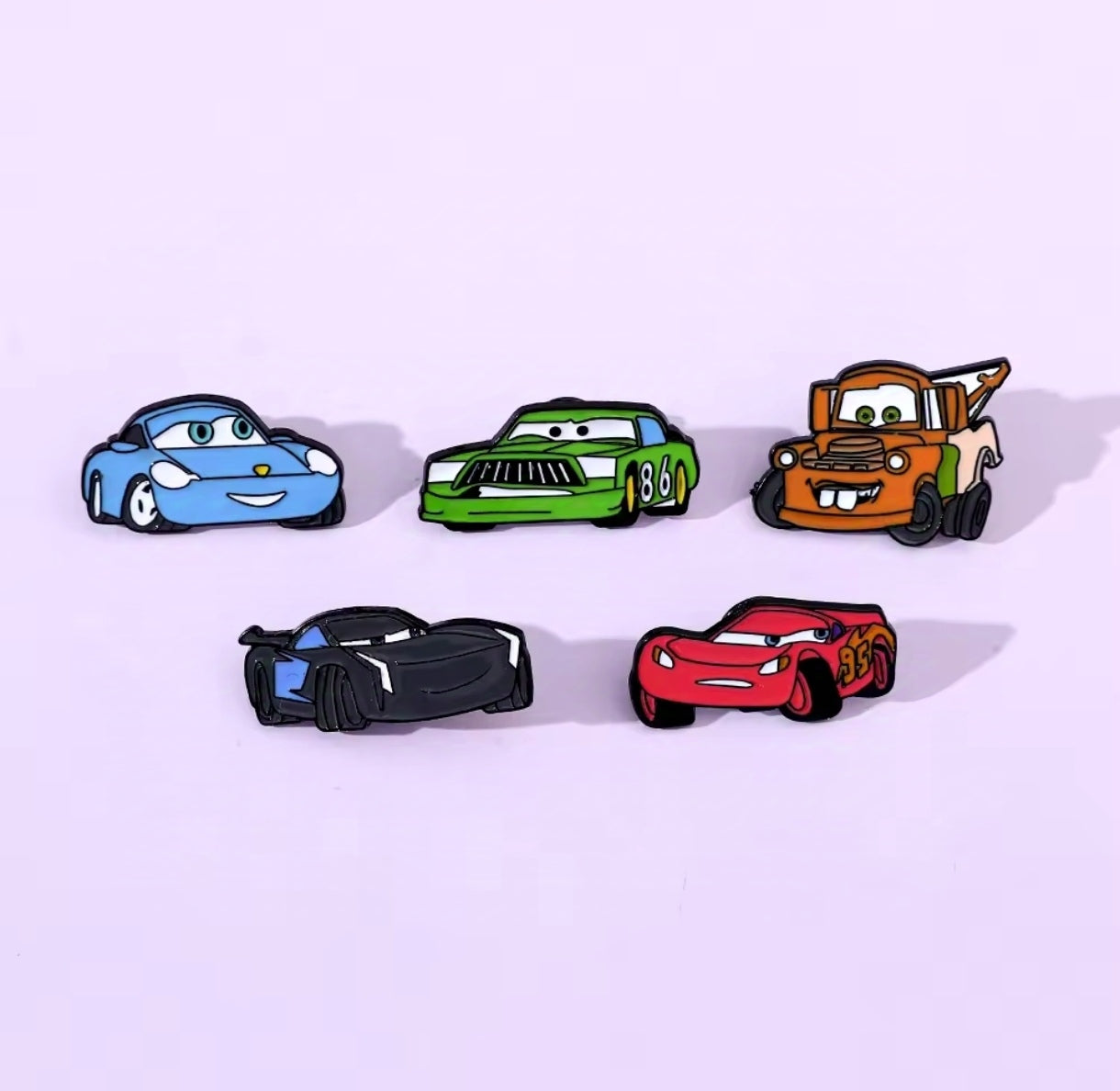 Pins Broches Alfileres Insignias de Metal Para Ropa de Autos Disney Cars 5uds.