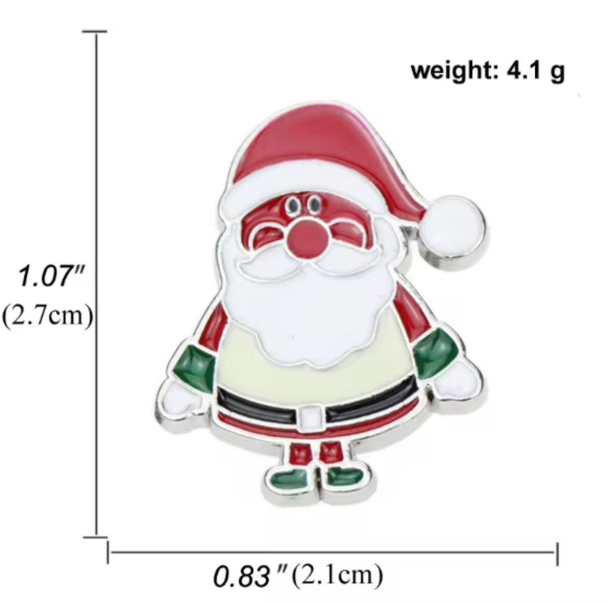 Pin Broche Alfiler Insignia de Metal Para Ropa de Viejo Pascuero Papa Noel