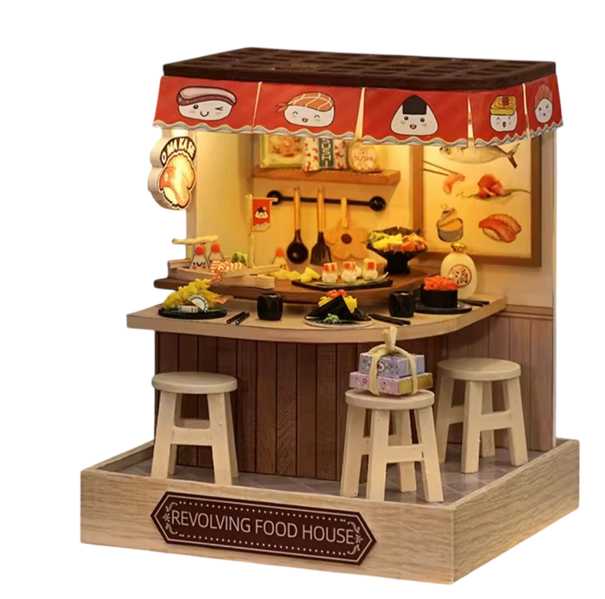 Rompecabezas 3D Mini Casa de Muñecas DIY Restaurant