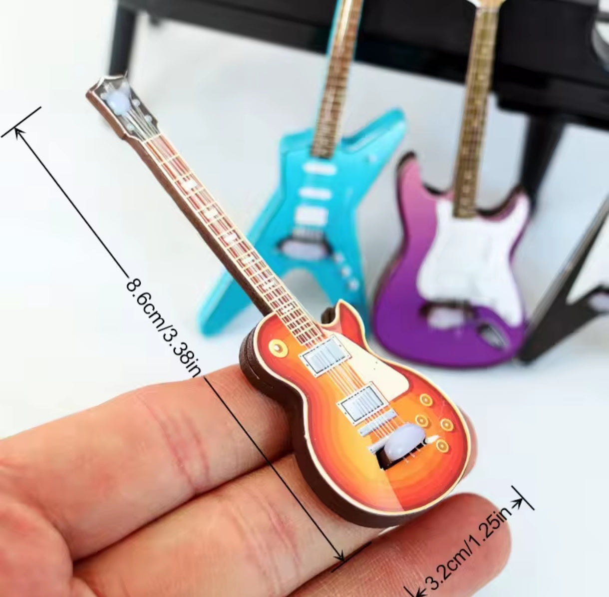 Mini Guitarra Electrica Instrumento Musical Cafe 1ud.