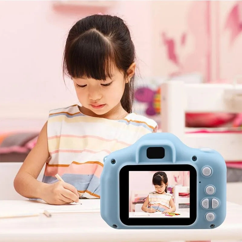 Mini Cámara 📷 Digital Fotos Videos Para Niños Celeste