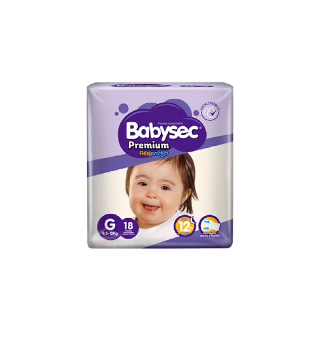 Pañal Babysec Premium G 18uds.