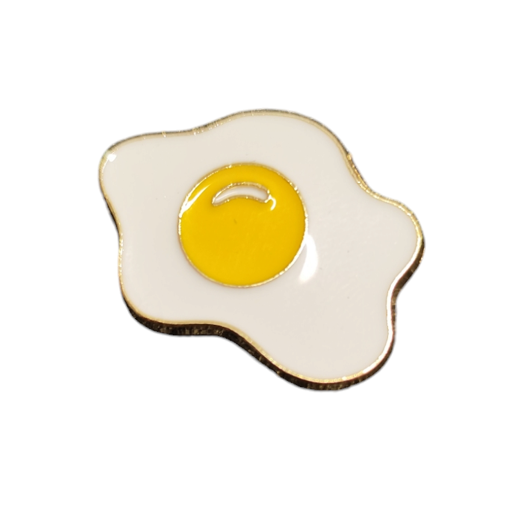 Pin Broche Alfiler Insignia de Metal Para Ropa de Huevo Frito