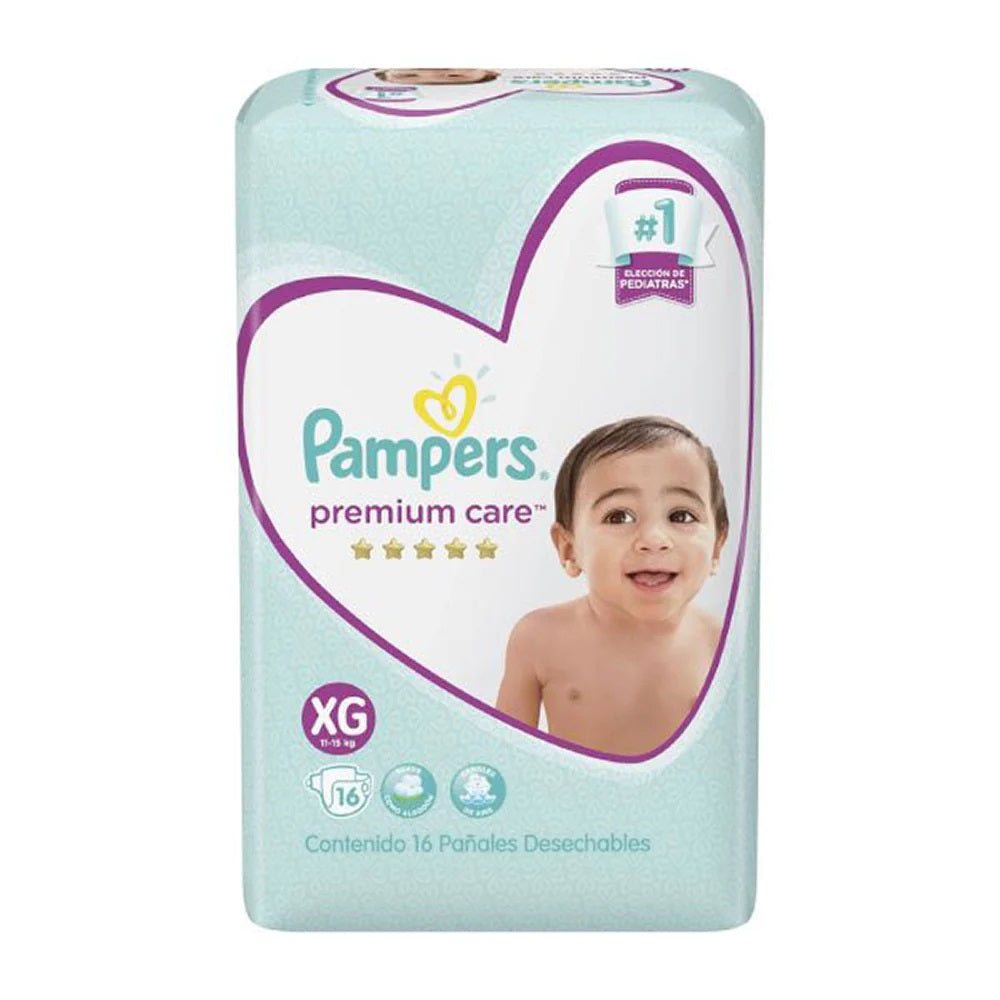 Premium Care Pañal Pampers XG 16uds.