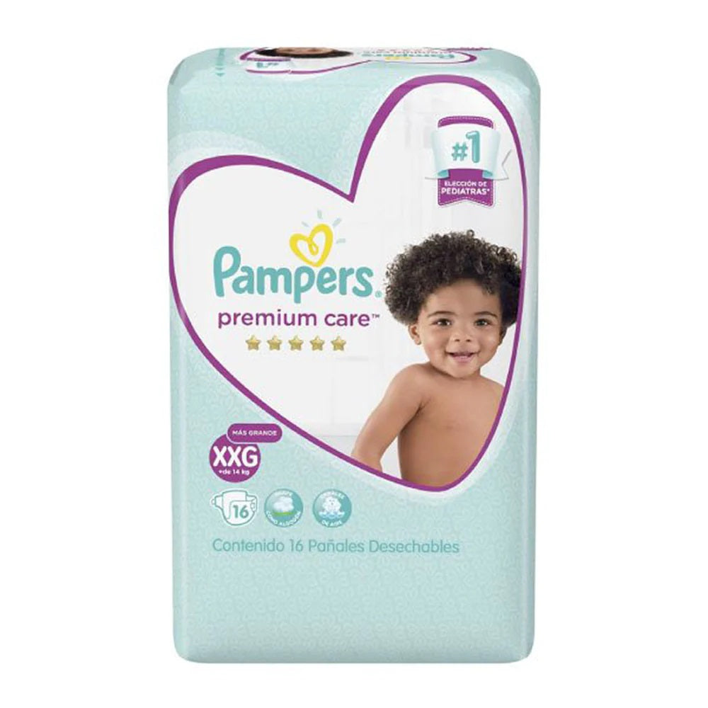 Premium Care Pañal Pampers XXG 16uds.