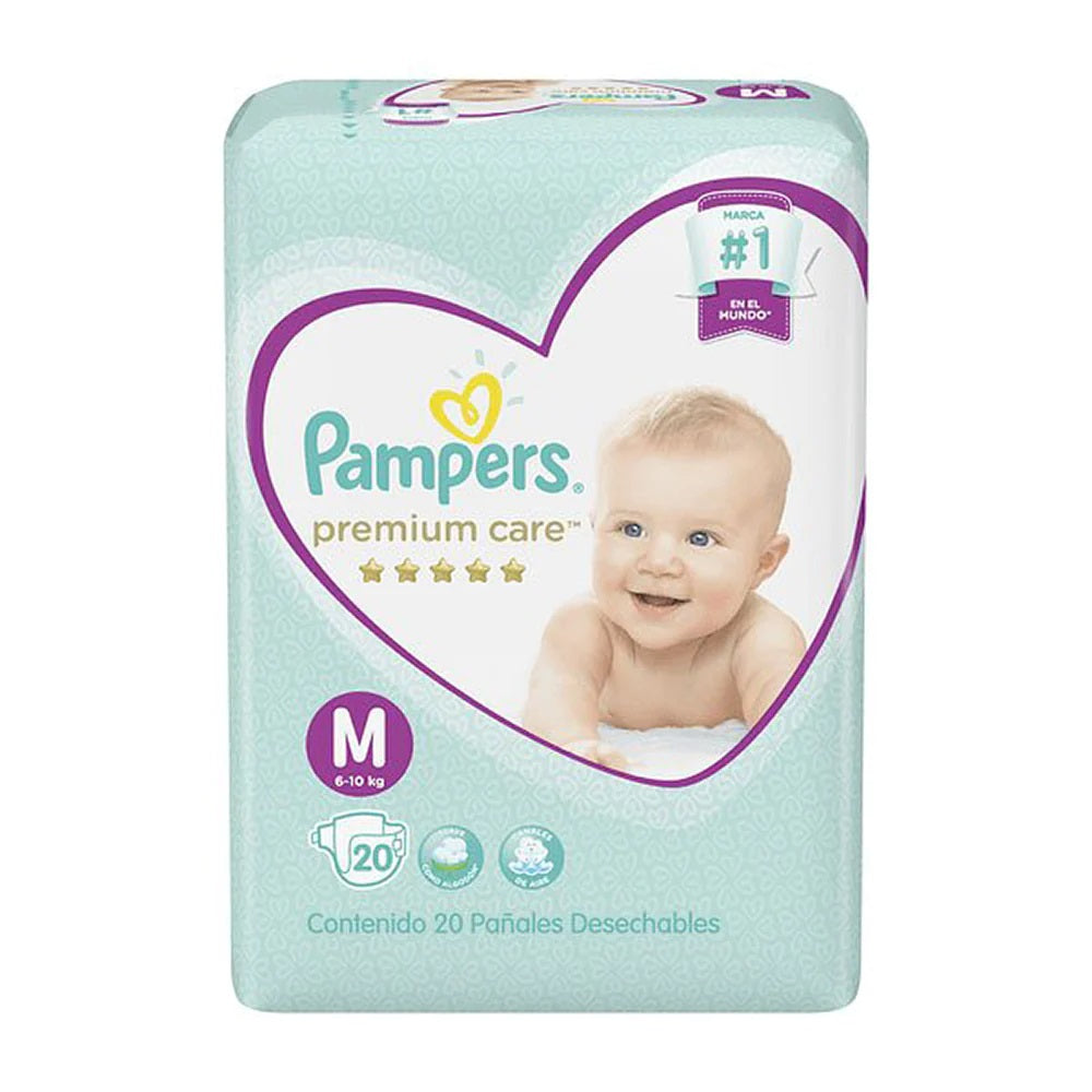 Premium Care Pañal M Pampers 20uds.