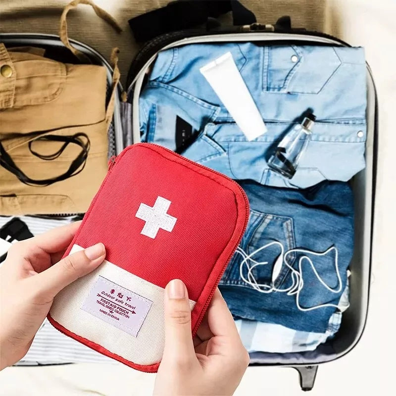 Bolso Botiquín Primeros Auxilios Portátil Roja Vacia