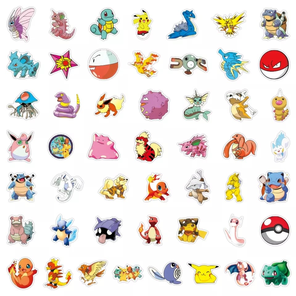 Stickers Pegatinas Anime Pokemon 50uds.