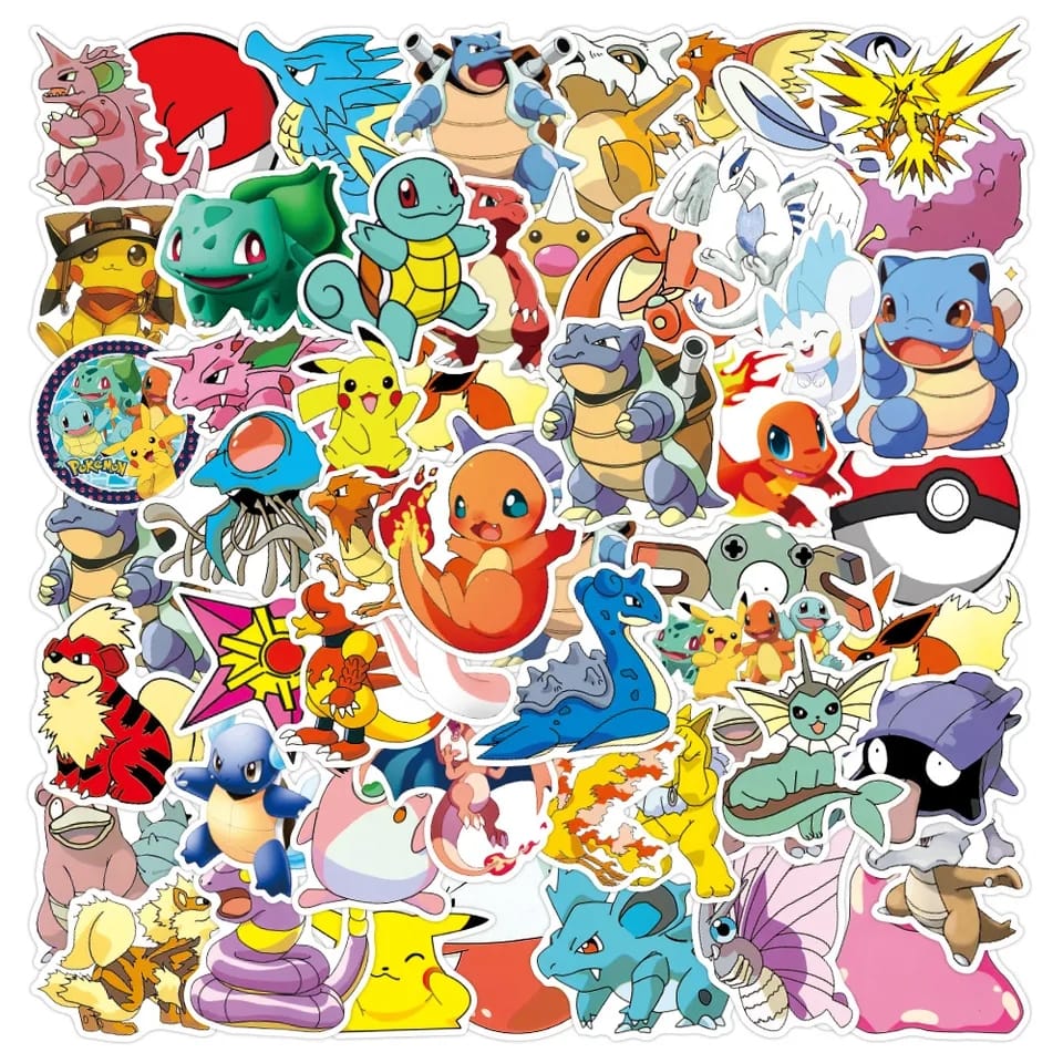 Stickers Pegatinas Anime Pokemon 50uds.
