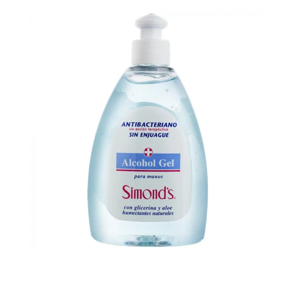 Alcohol Gel Simonds con Válvula 360ml.