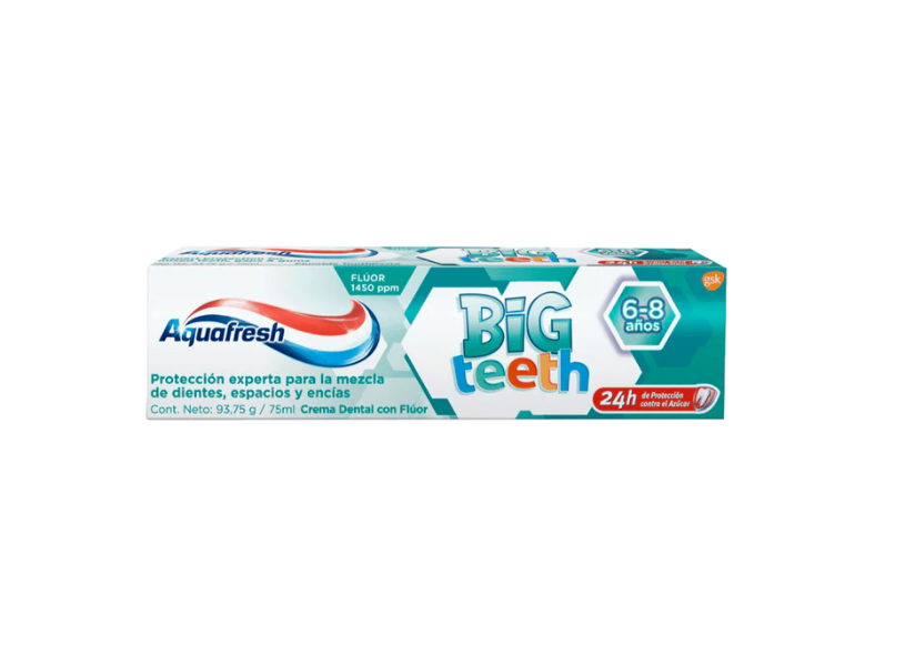 Pasta Dental Aquafresh Big Teeth 93.7gr. (6 a 8 Años)