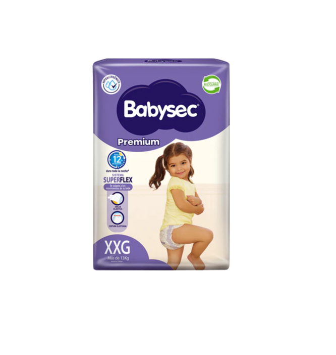 Pañal Babysec Premium XXG 14uds.
