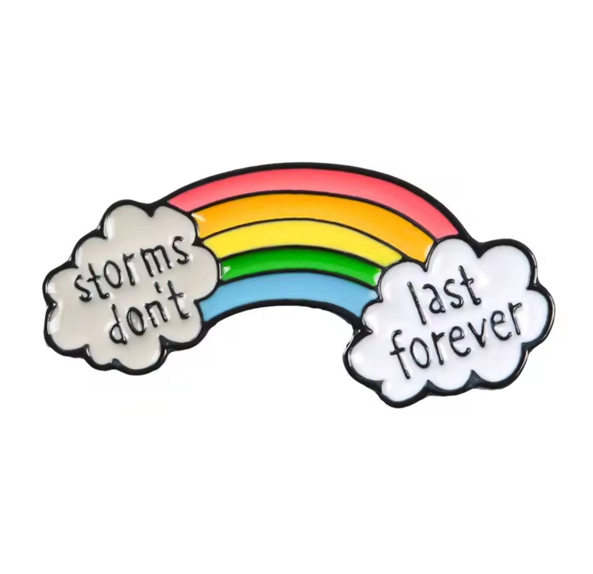 Pin Broche Alfiler Insignia de Metal Para Ropa de Arcoiris Last Forever