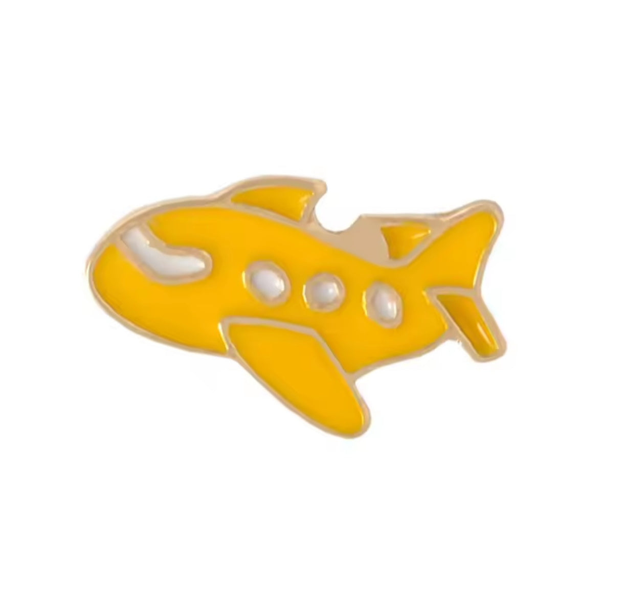 Pin Broche Alfiler Insignia de Metal Para Ropa de Avion Amarillo