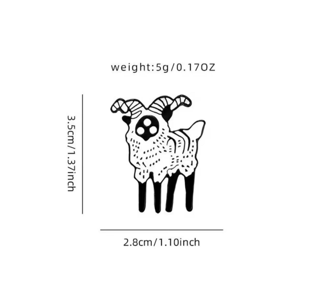 Pin Broche Alfiler Insignia de Metal Para Ropa de Cabra