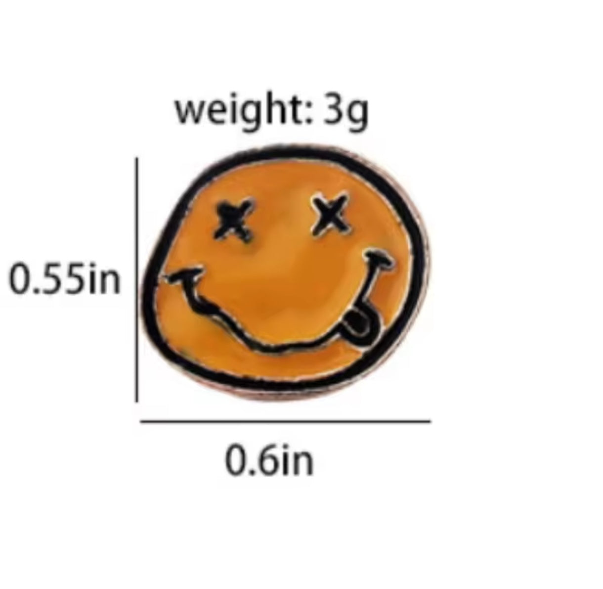 Pin Broche Alfiler Insignia de Metal Para Ropa de Emoticon Smile Carita Feliz