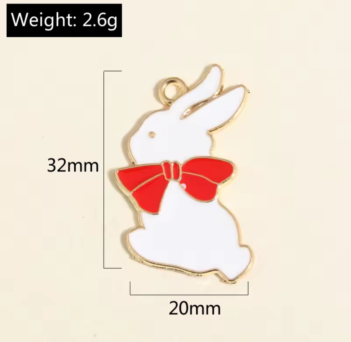 Pin Broche Alfiler Insignia de Metal Para Ropa de Conejo Rojo