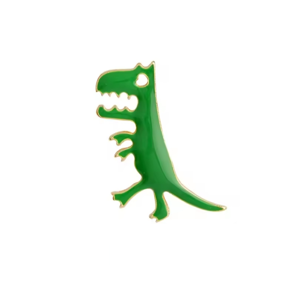Pin Broche Alfiler Insignia de Metal Para Ropa de Dinosaurio Verde