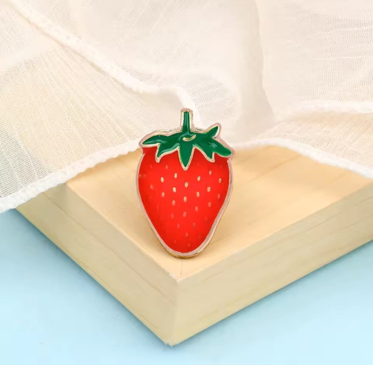 Pin Broche Alfiler Insignia de Metal Para Ropa de Frutilla Fresa
