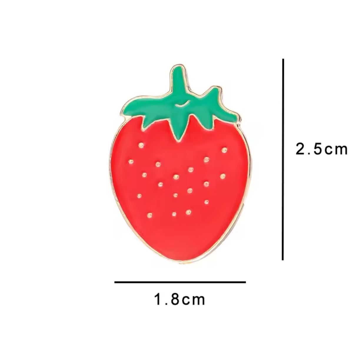 Pin Broche Alfiler Insignia de Metal Para Ropa de Frutilla Fresa