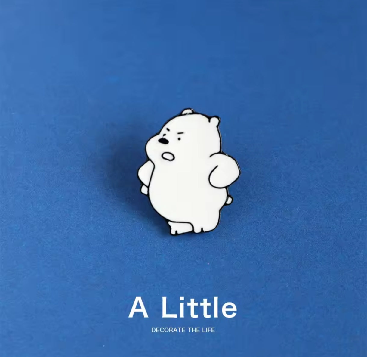 Pin Broche Alfiler Insignia de Metal Para Ropa de Oso Escandaloso Polar