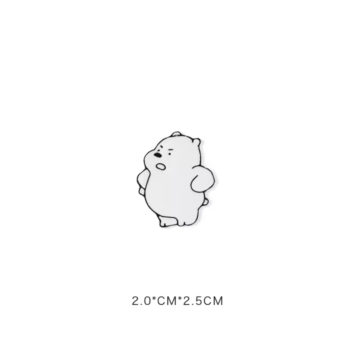 Pin Broche Alfiler Insignia de Metal Para Ropa de Oso Escandaloso Polar