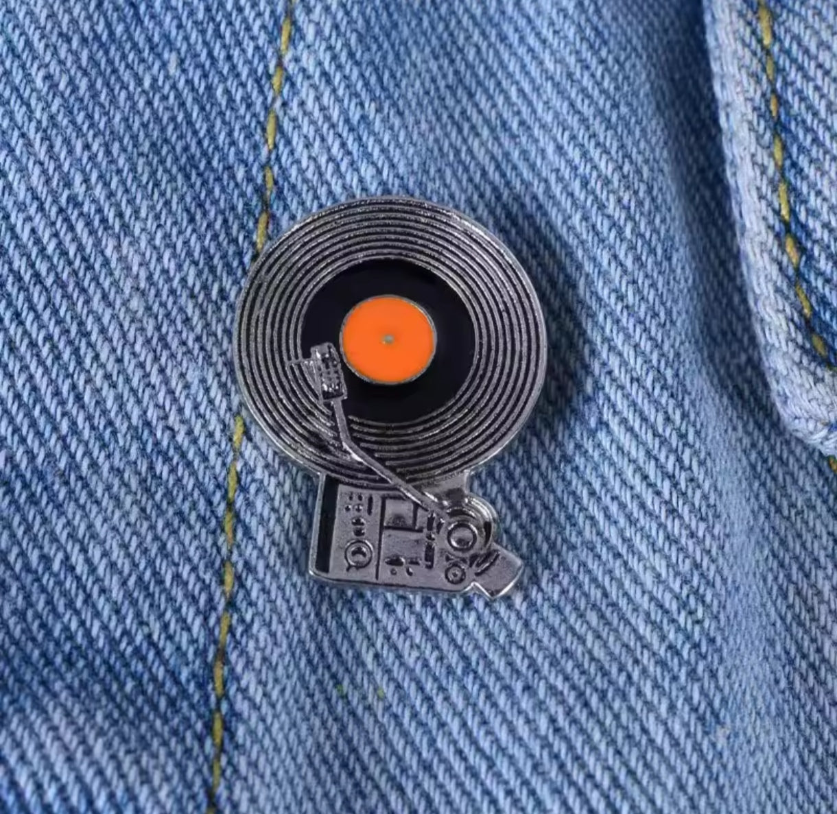 Pin Broche Alfiler Insignia de Metal Para Ropa de Disco Vinilo