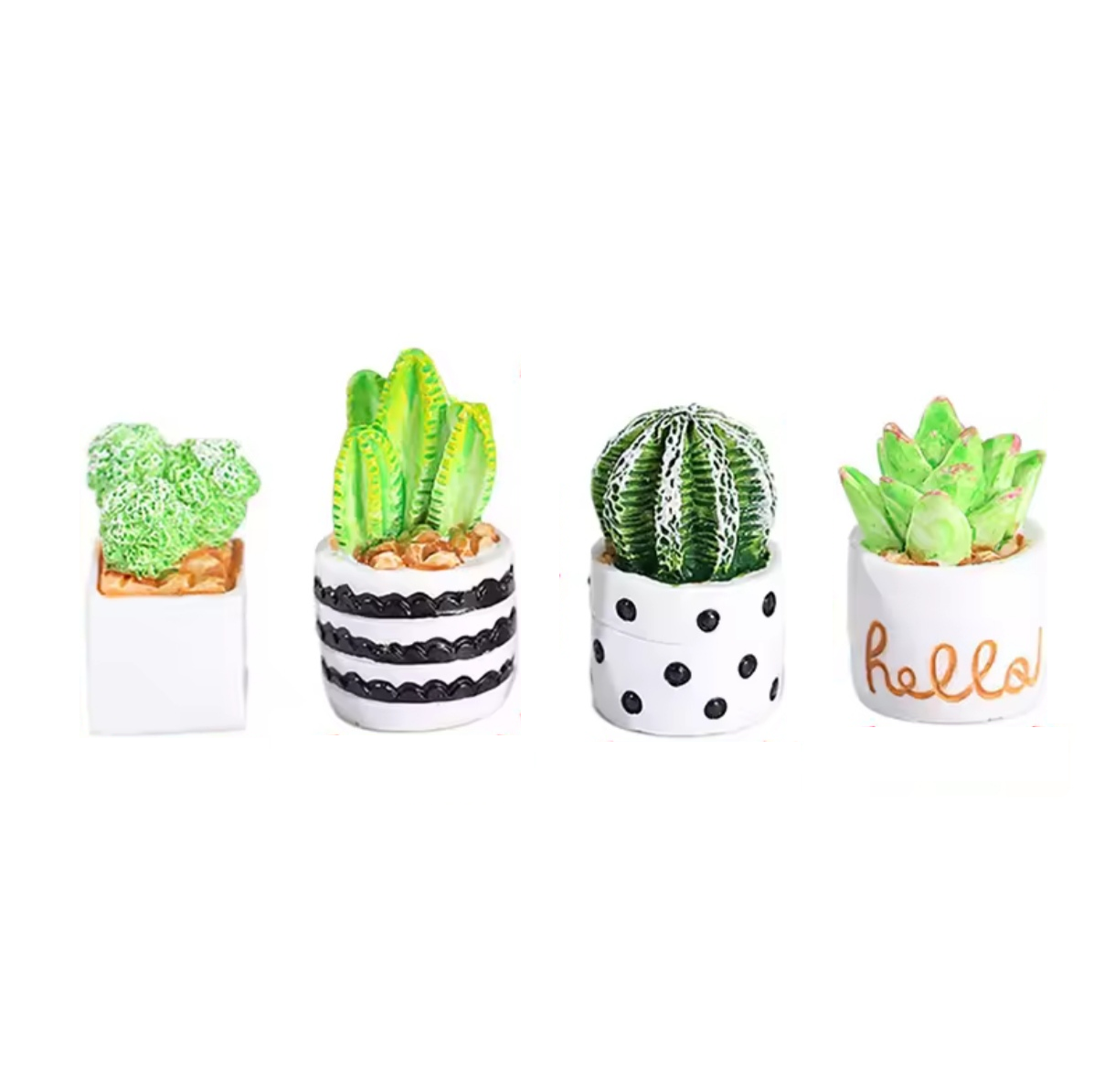 Mini Macetas de Plantas Cactus Florero Miniatura 4uds.