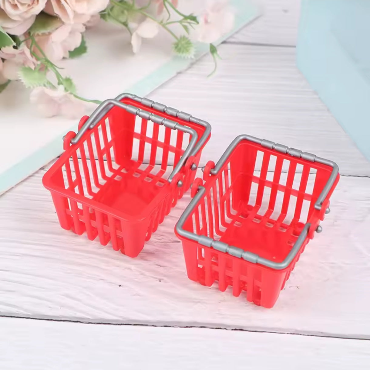 Mini Canasto Supermercado Rojo 1ud.