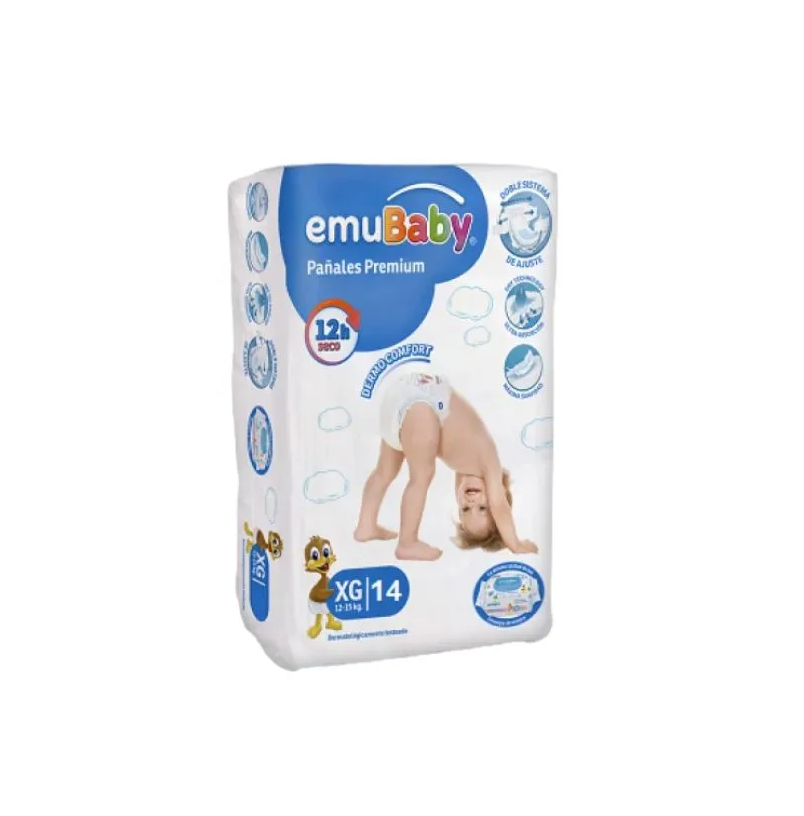 Pañal Emubaby Premium XG 14uds.