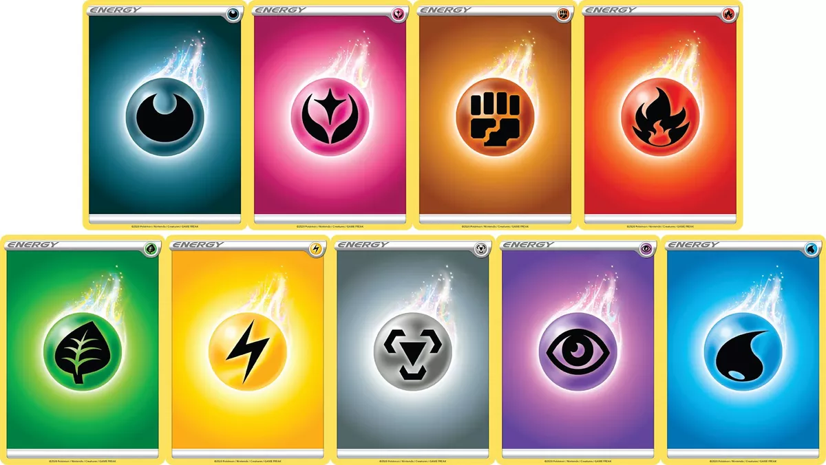 Pokemon Pack TCG Cartas Originales Energias Basicas Surtidas 50uds. En Ingles