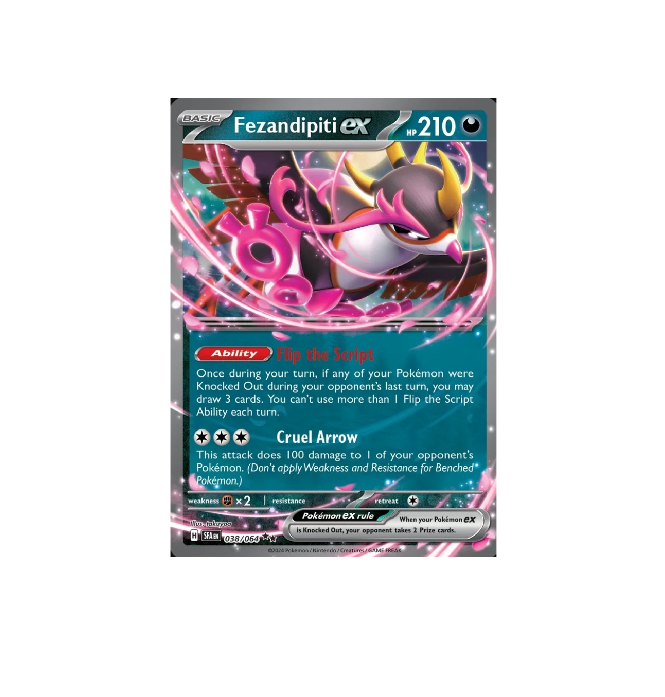 Carta Single Pokemon Fezandipiti Ex en Español