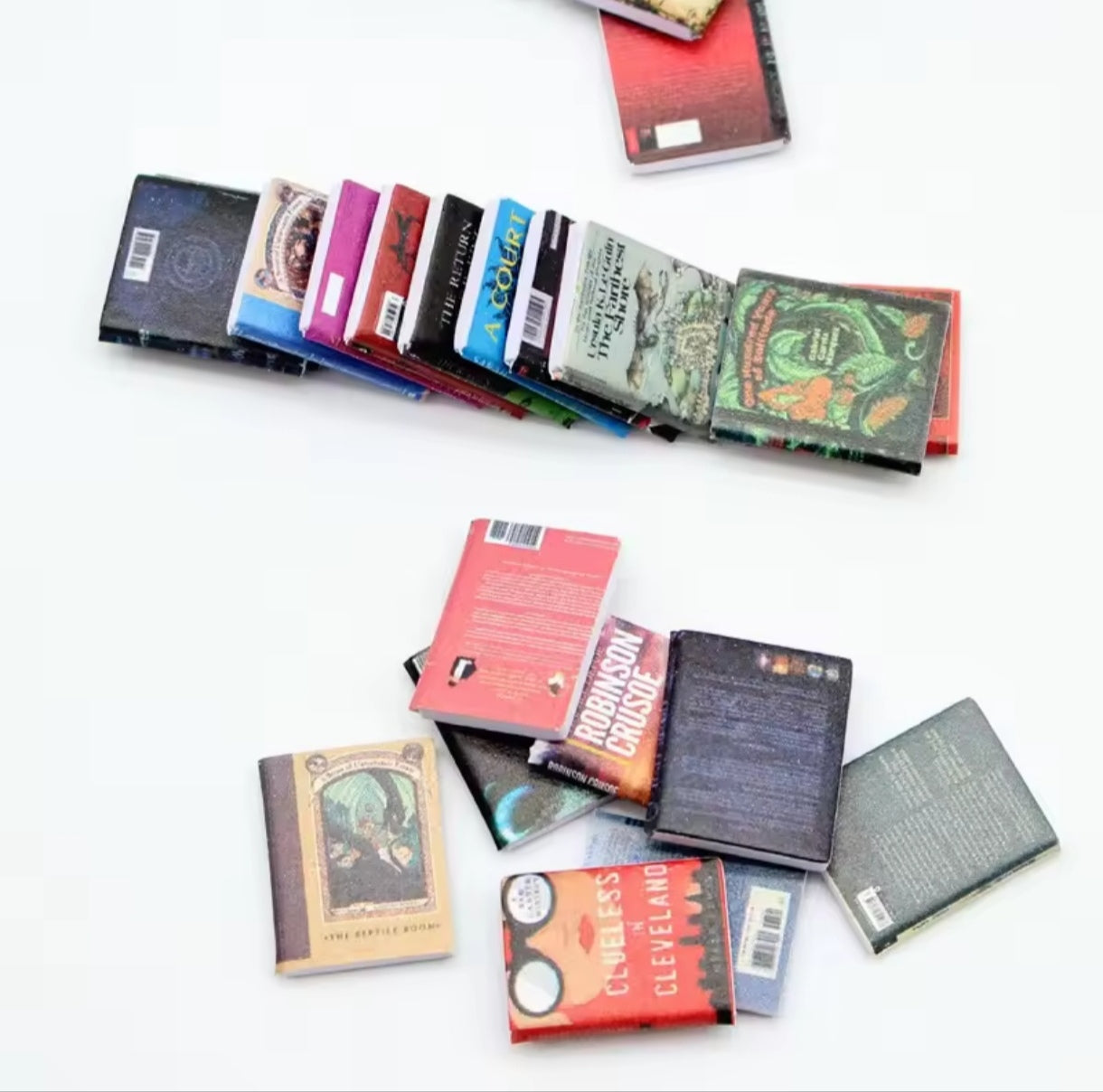 Mini Libros Revistas Novelas para Estanterias 10uds.