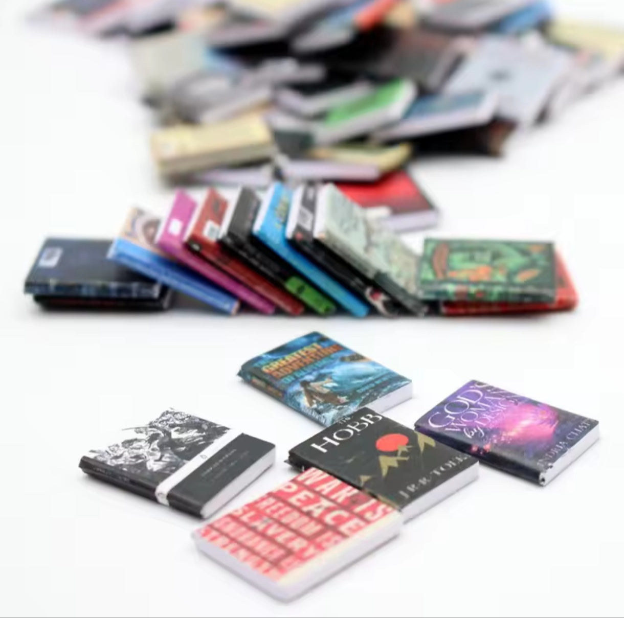 Mini Libros Revistas Novelas para Estanterias 10uds.