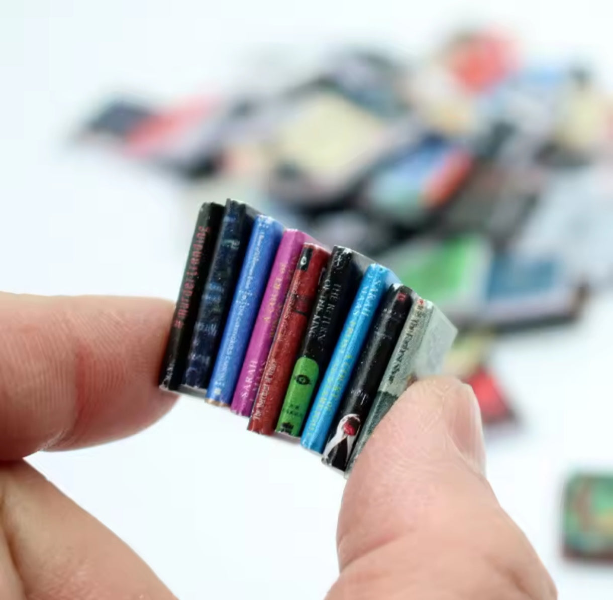 Mini Libros Revistas Novelas para Estanterias 10uds.