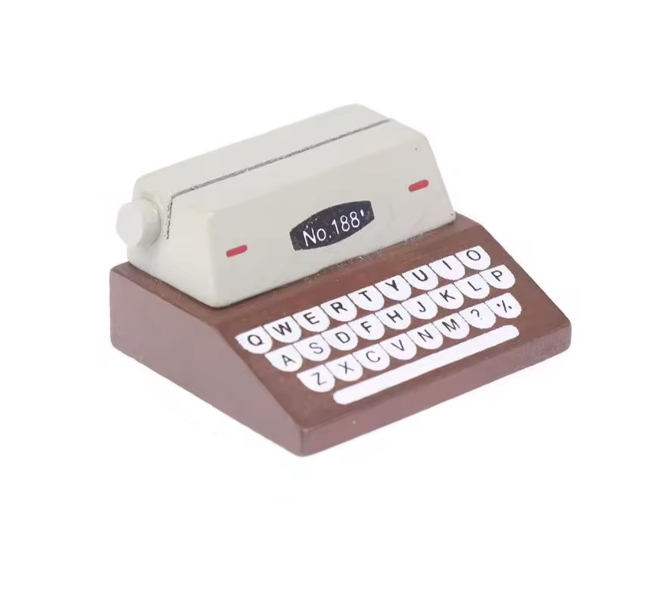 Mini Maquina de Escribir Cafe Casa de Muñecas