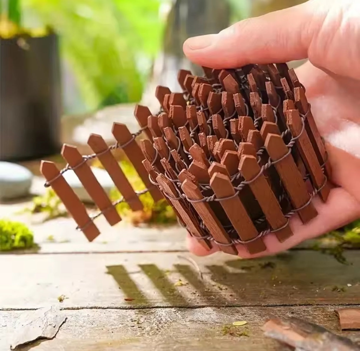 Mini Reja Valla de Madera Decoraccion Jardin Cafe